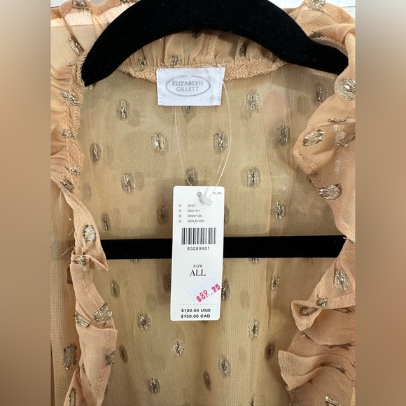 Metallic Ruffle Kimono - Picture 3 of 4